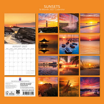 Calendrier 2027 Paysages Coucher de Soleil