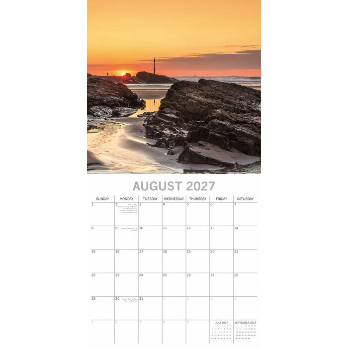 Calendrier papier 2027 Paysages Coucher de Soleil