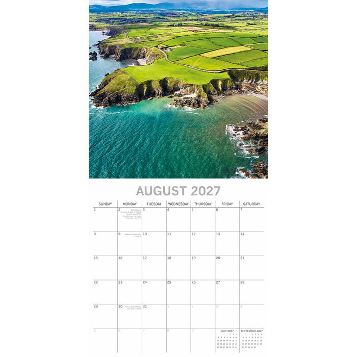 Calendrier 2027 Côte Irlandaise Irlande Calendrier 2027 Côte Irlandaise Irlande