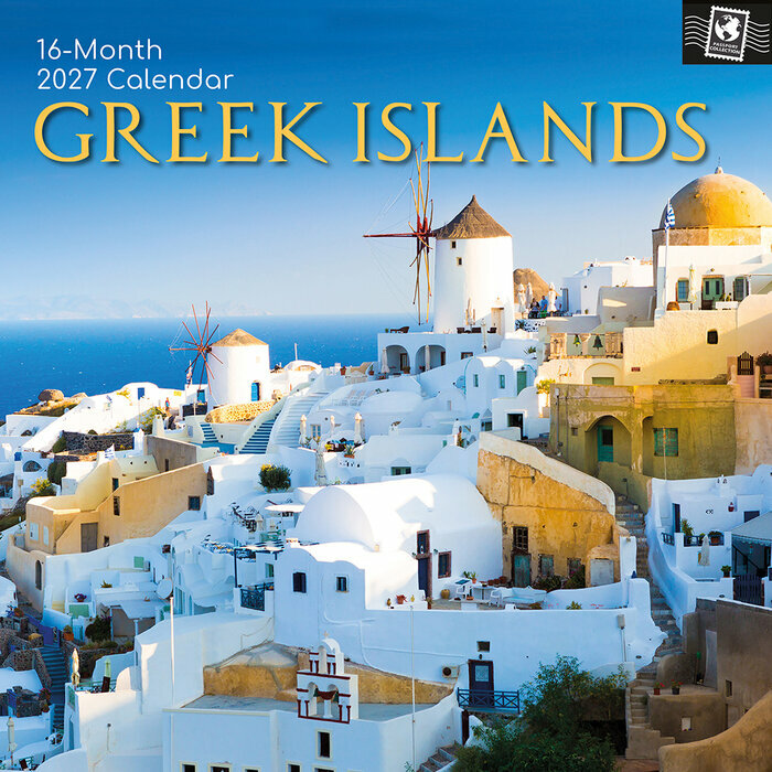 Calendrier Mural 2027 Iles Grecques Santorin Corfou