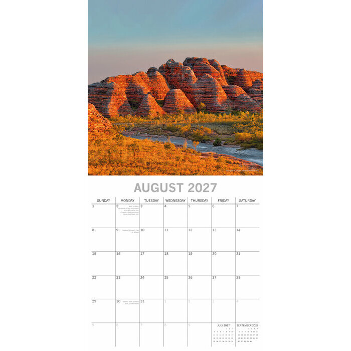 Calendrier 2027 Sites Remarquables Australie Calendrier papier 2027 Site Remarquable Australie