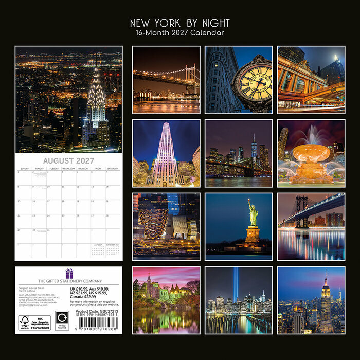 Calendrier 2027 New York Usa Calendrier Mural 2027 New York Usa