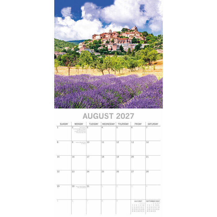 Calendrier papier 2027 Provence Sud de la France