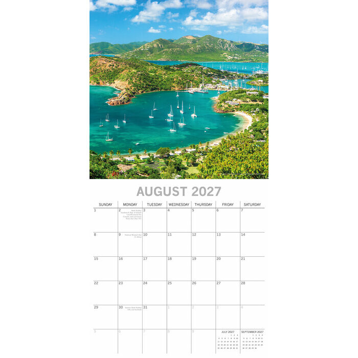 Calendrier 2027 Voyage Autour du Monde Tour Calendrier 2027 papier Voyage autour du monde