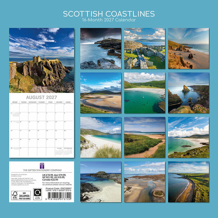 Calendrier 2027 Ecosse C�te  Scotland