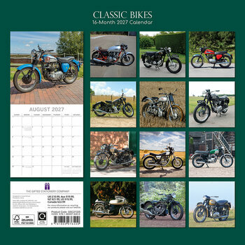 Calendrier 2027 Motos Classiques Retro