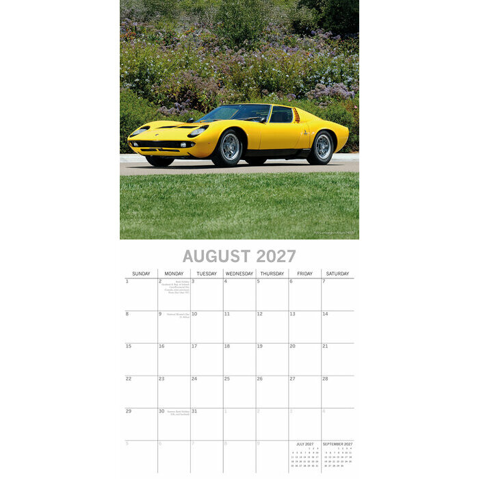 Calendrier 2027 Voitures Rétro Classiques Calendrier papier 2027 Voitures Rétro Classiques