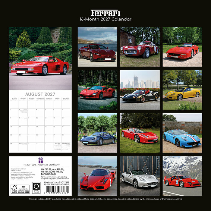 Calendrier 2027 Voitures Ferrari iCalendrier 2027 Voitures Ferrari