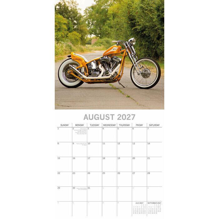 Calendrier 2027 Motos Harleys