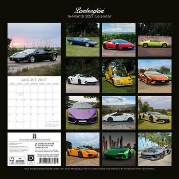 Calendrier 2027 Voitures Lamborghini