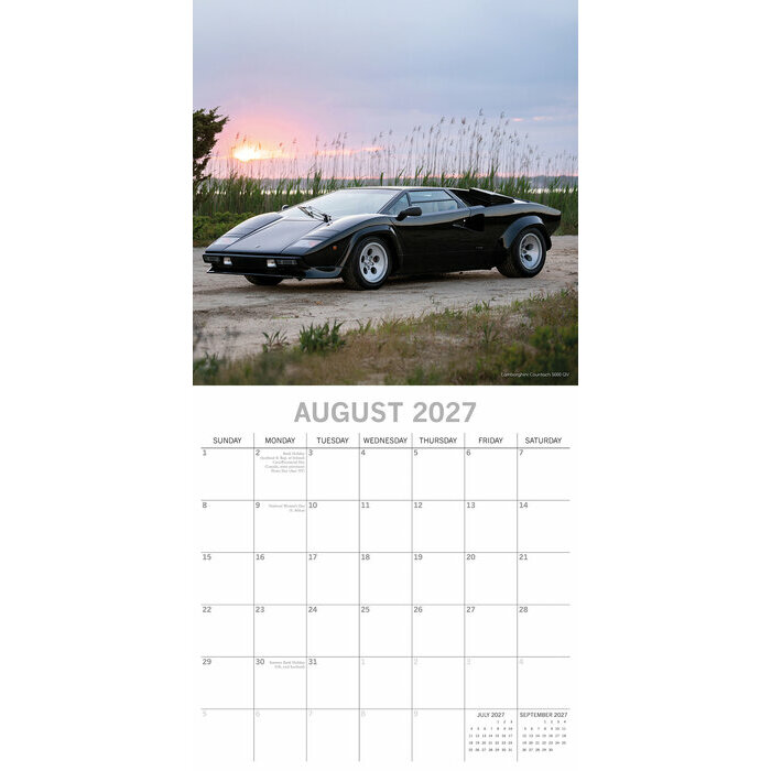 Calendrier papier 2027 Voitures Lamborghini