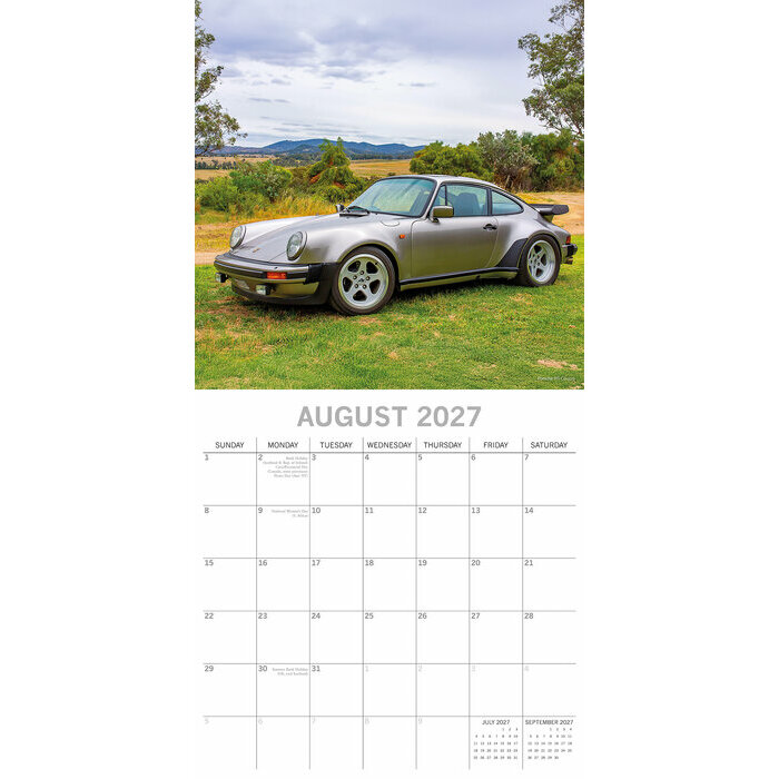 Calendrier 2027 Voitures Luxe Porsches Calendrier papier 2027 Voitures Luxe Porsches