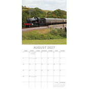 Calendrier 2027 Train à Vapeur Rétro Calendrier papier 2027 Train à Vapeur Rétro