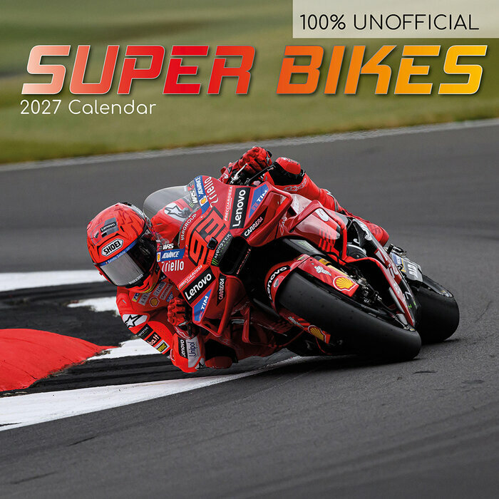Calendrier 2027 Motos de Course Super Bikes Calendrier Mural 2027 Motos de Course Super Bikes