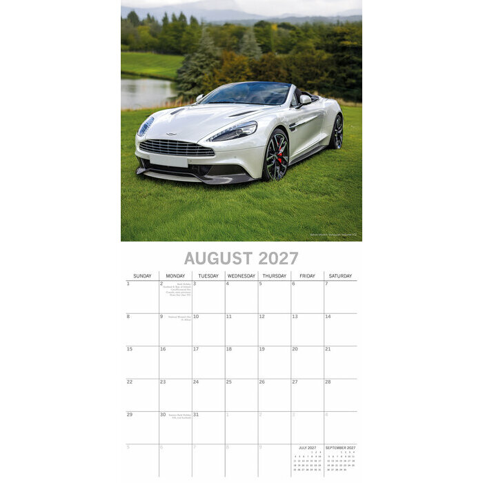 Calendrier 2027 Voitures Super Cars Calendrier papier 2027 Voitures Super Cars