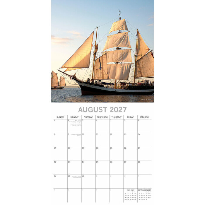 Calendrier papier 2027 Bateaux Grands Voiliers
