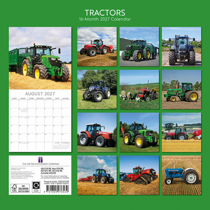 Calendrier 2027 Tracteurs Engins Agricoles