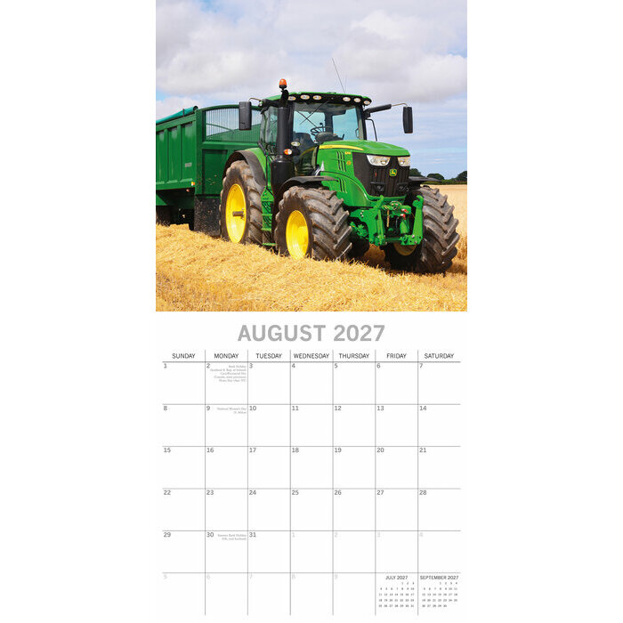Calendrier papier 2027 Tracteurs Engins Agricoles