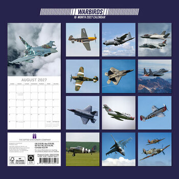Calendrier 2027 Avions de Guerre Militaire 