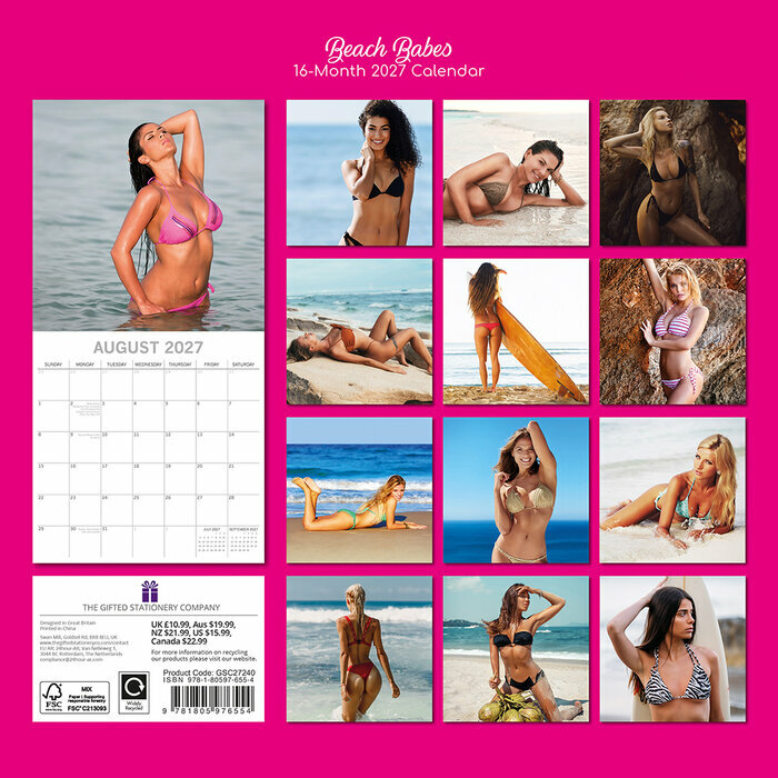 Calendrier 2027 Femmes Sexy et Bikini Plage