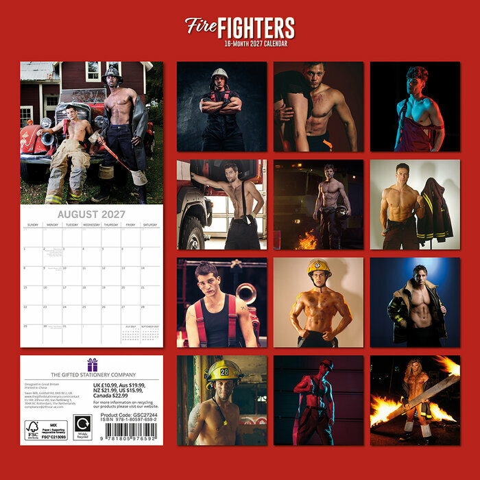 Calendrier 2027 Hommes Sexy Pompiers