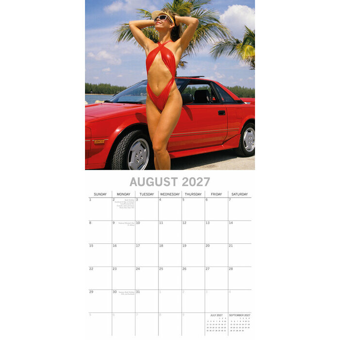 Calendrier papier 2027 Femmes Sexy et Voitures