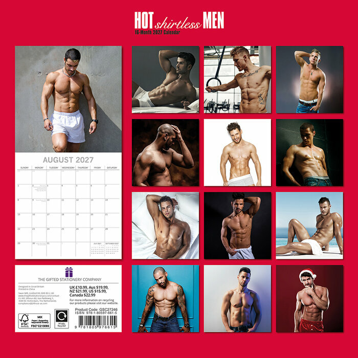 Calendrier 2027 Hommes Torse Nu