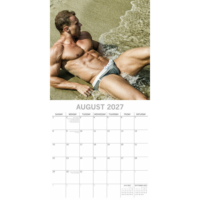 Calendrier 2027 Hommes Sexy Sensuels