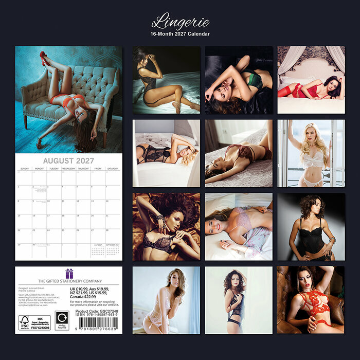 Calendrier 2027 Lingerie Femme Sensuelle