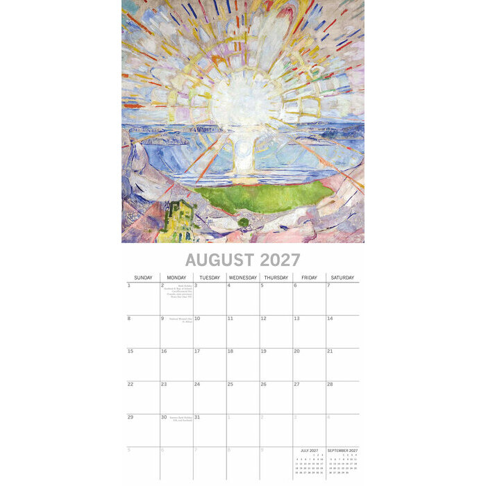 Calendrier  2027 Edouard Munch