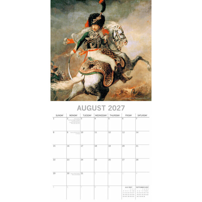 Calendrier  2027 Mouvement Romantique