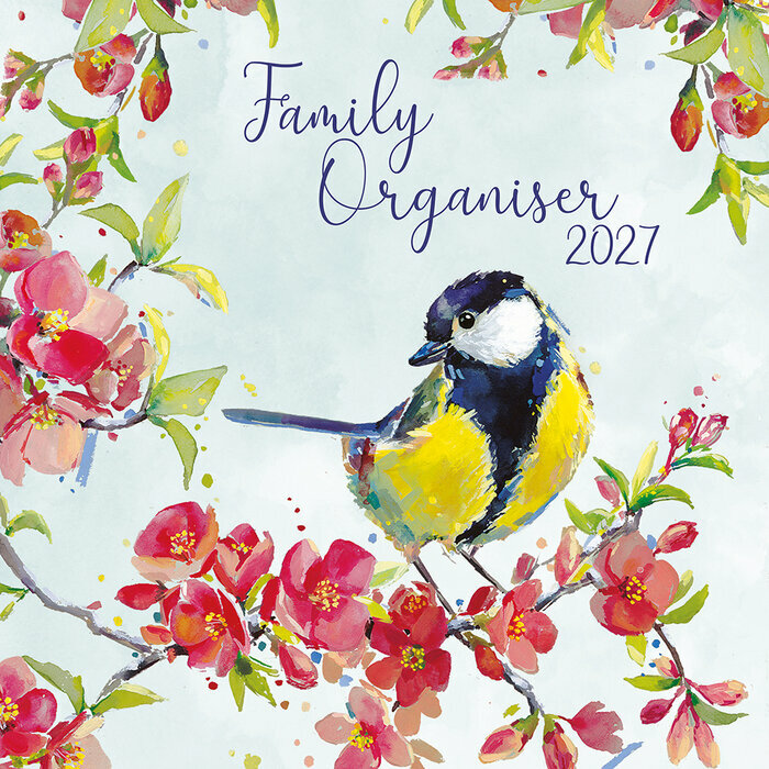 Calendrier Familial 2027 Dessins Oiseaux