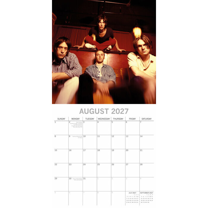 Calendrier 2027Britpop � Les Ic�nes des Ann�es 90