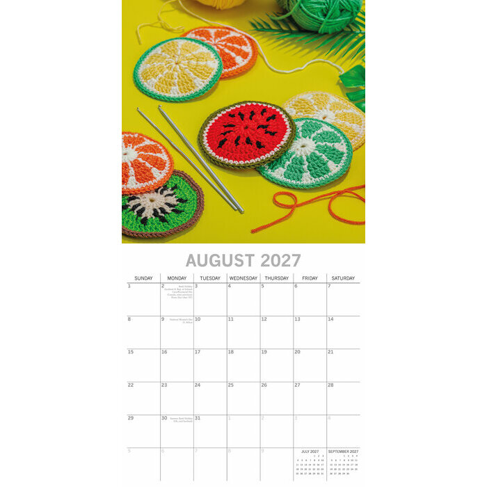 Calendrier papier 2027 Crochet Broderie