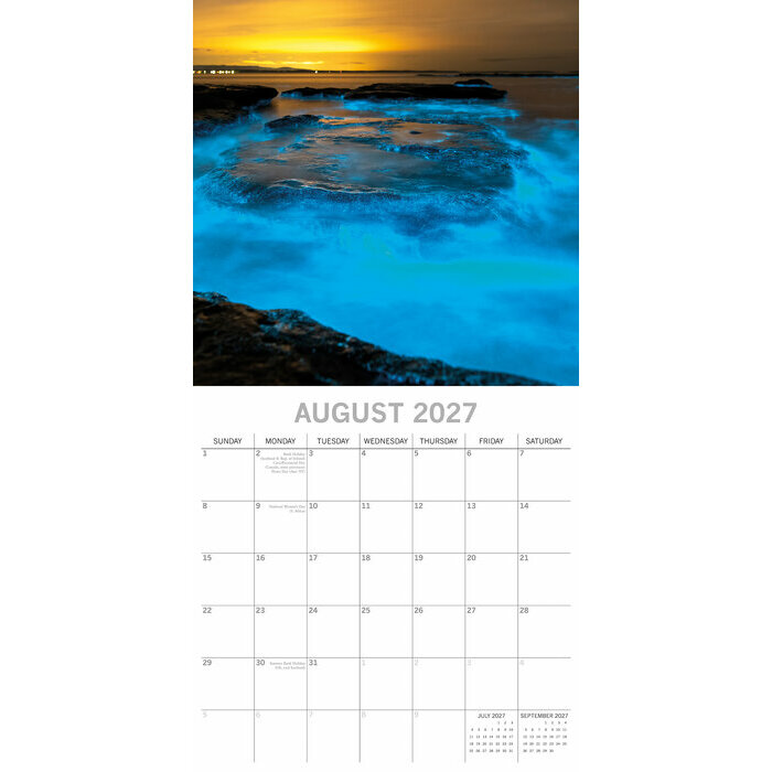 Calendrier papier 2027 Ph�nom�nes Naturels Orages Volcans