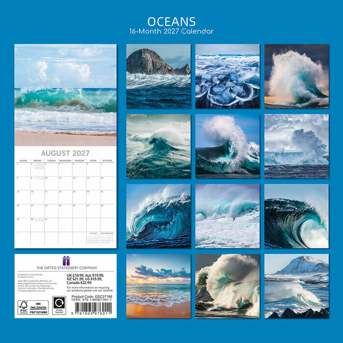 Calendrier 2027 Oc�an Les Plus Beaux Paysages Marins du Monde
