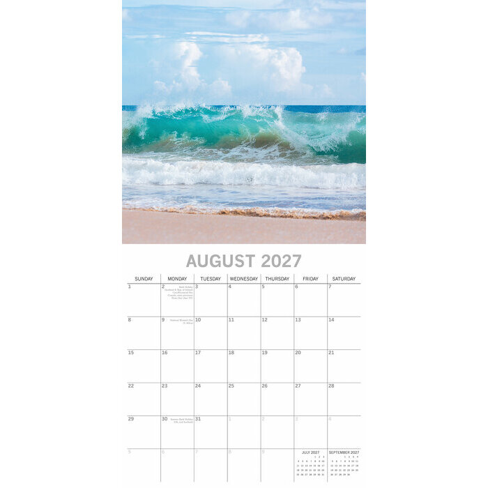 Calendrier papier 2027 Oc�an Les Plus Beaux Paysages Marins du Monde
