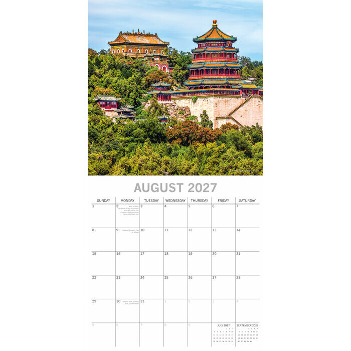 Calendrier papier 2027  Asie Merveilles d'un Continent