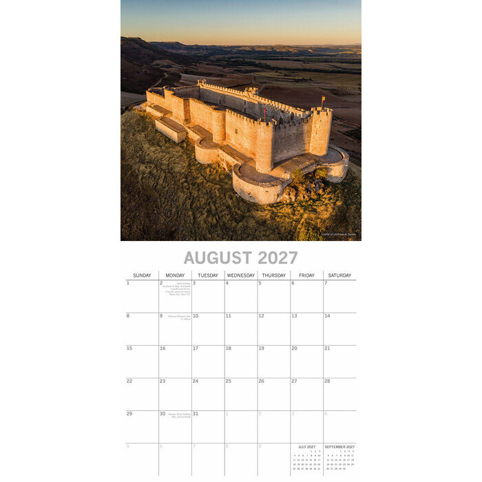 Calendrier papier 2027  Ch�teaux Autour du Monde 