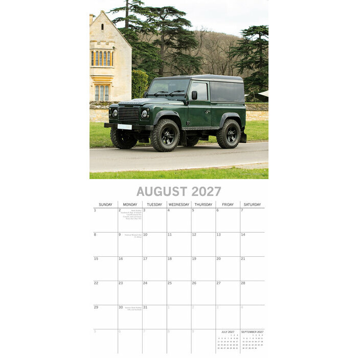 Calendrier 2027 Land Rover Légendes Tout Terrain Calendrier papier 2027 Land Rover Légendes Tout Terrain