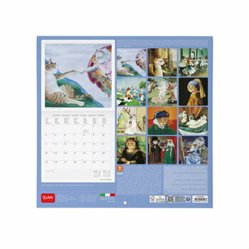 Calendrier Mural Chats �uvres dArt 2027 Tableaux C&eacute;l&egrave;bres Humour F&eacute;lin