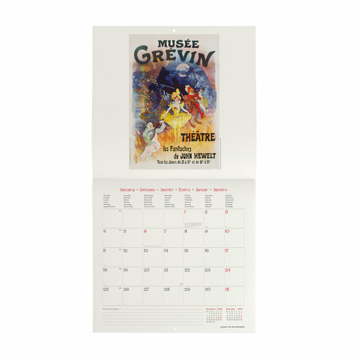 Calendrier 2027 Art Nouveau Belle Epoque