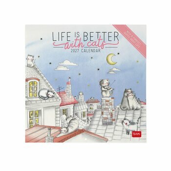 Calendrier 2027 Dessins Chat Cute