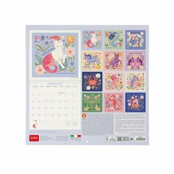 Calendrier Mural Signes du Zodiaque 2027 Astrologie Horoscope Illustrations