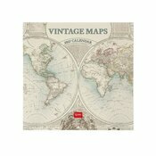 Calendrier 2027 Carte Antique Rétro Calendrier Mural 2027 Carte Antique Rétro