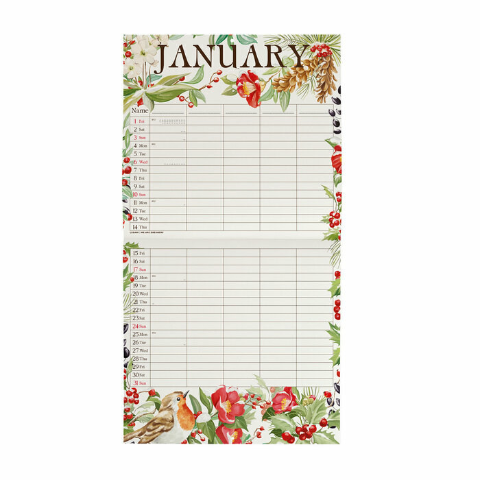 Calendrier Familial 2027 Dessins Jardins et Fleurs Calendrier Familial 2027 Dessins Jardins et Fleurs