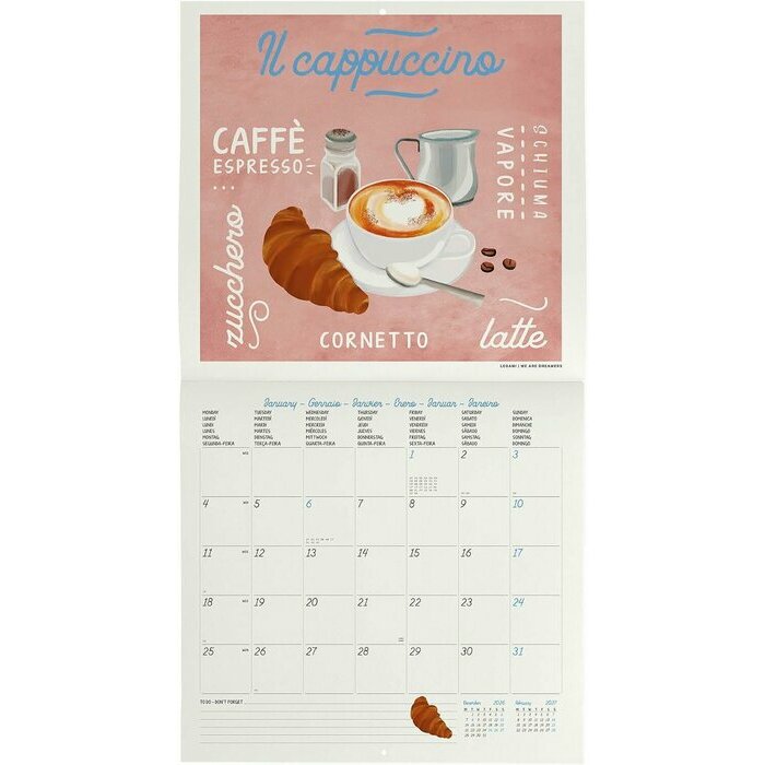 Calendrier 2027 Gastronomie Italienne Dolce Vita Calendrier 2027 Gastronomie Italienne Dolce Vita