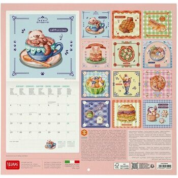 Calendrier Mural Cuisine Kawaii 2027 Illustrations Gourmandises Desserts Animaux