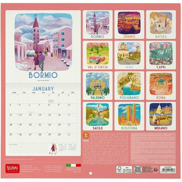 Calendrier 2027 Affiches Italie Calendrier Mural 2027 Affiches Italie