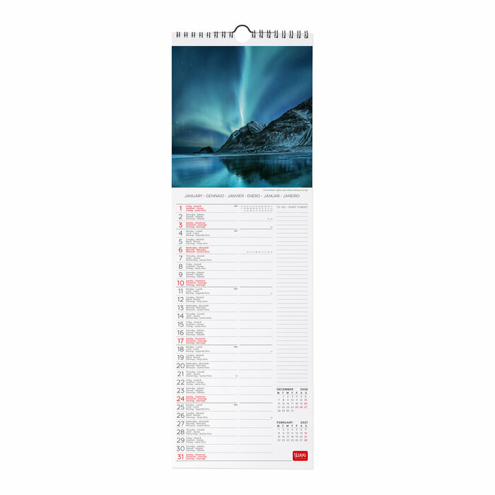 Calendrier Slim 2027 Paysage Nature Calendrier Slim 2027 Paysage Nature